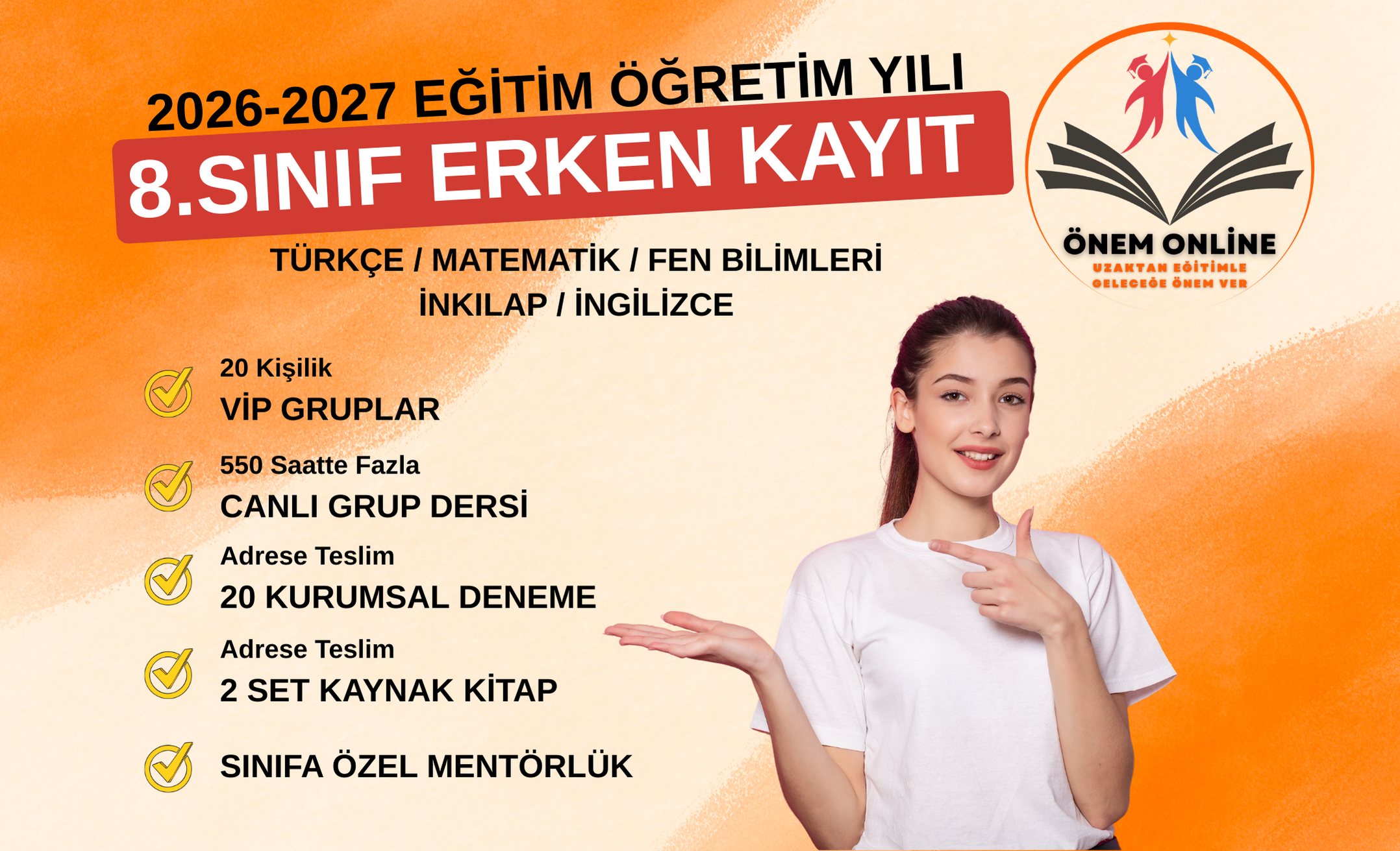2026-2027 8. Sınıf LGS Hazırlık Canlı Ders Paketi (B Şubesi)