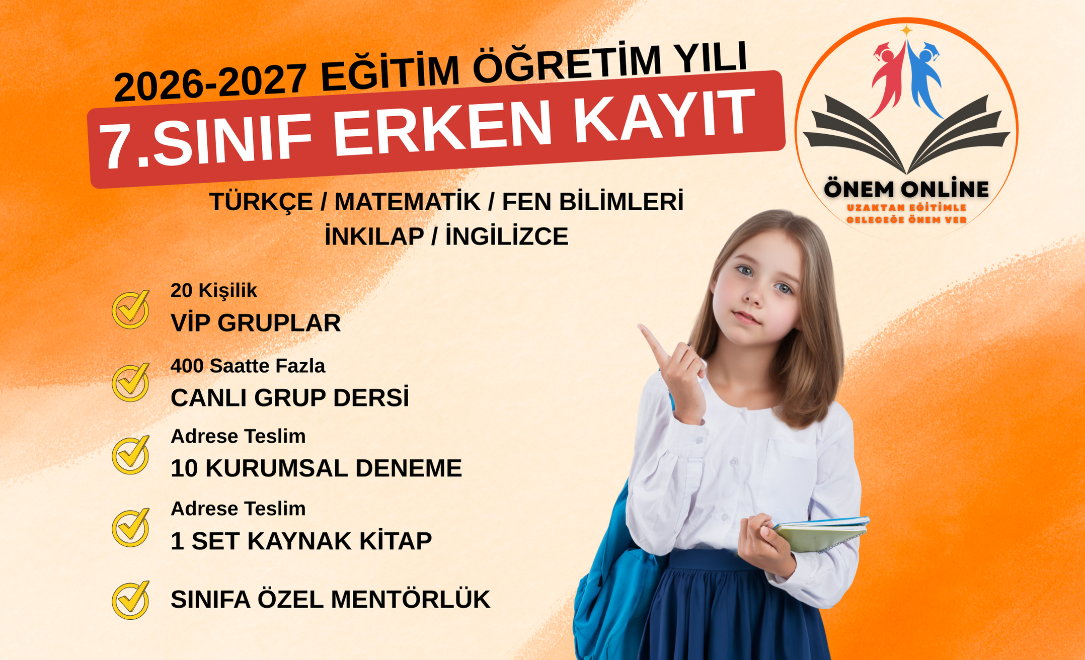 2026-2027 7. Sınıf Okula Destek Canlı Ders Paketi (B Şubesi)